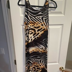 Animal print maxi dress